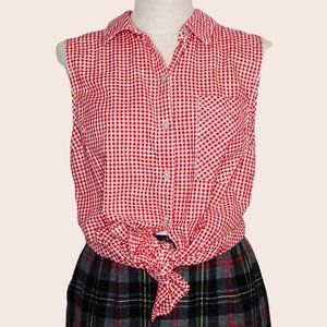 Gingham Sleeveless Top